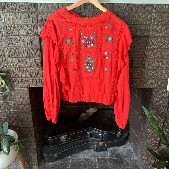 Free people embroidered top - Picture 3 of 4